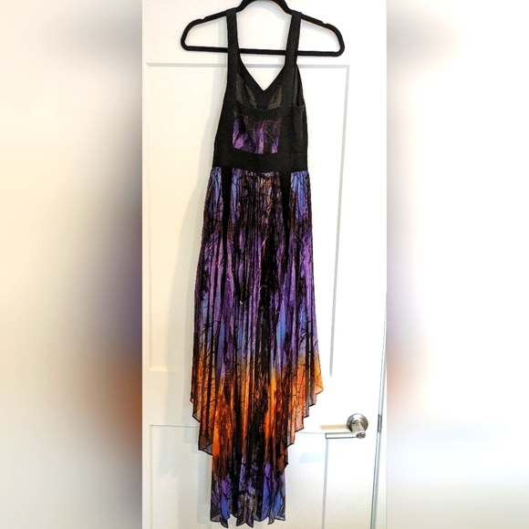 Bebe High-Low Maxi Chiffon Dress - Picture 4 of 5